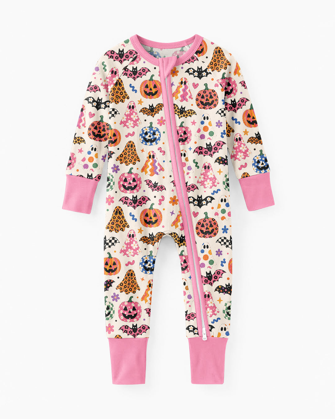 Funky Retro Ghosts Bamboo Convertible Zippy
