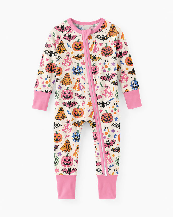 Funky Retro Ghosts Bamboo Convertible Zippy