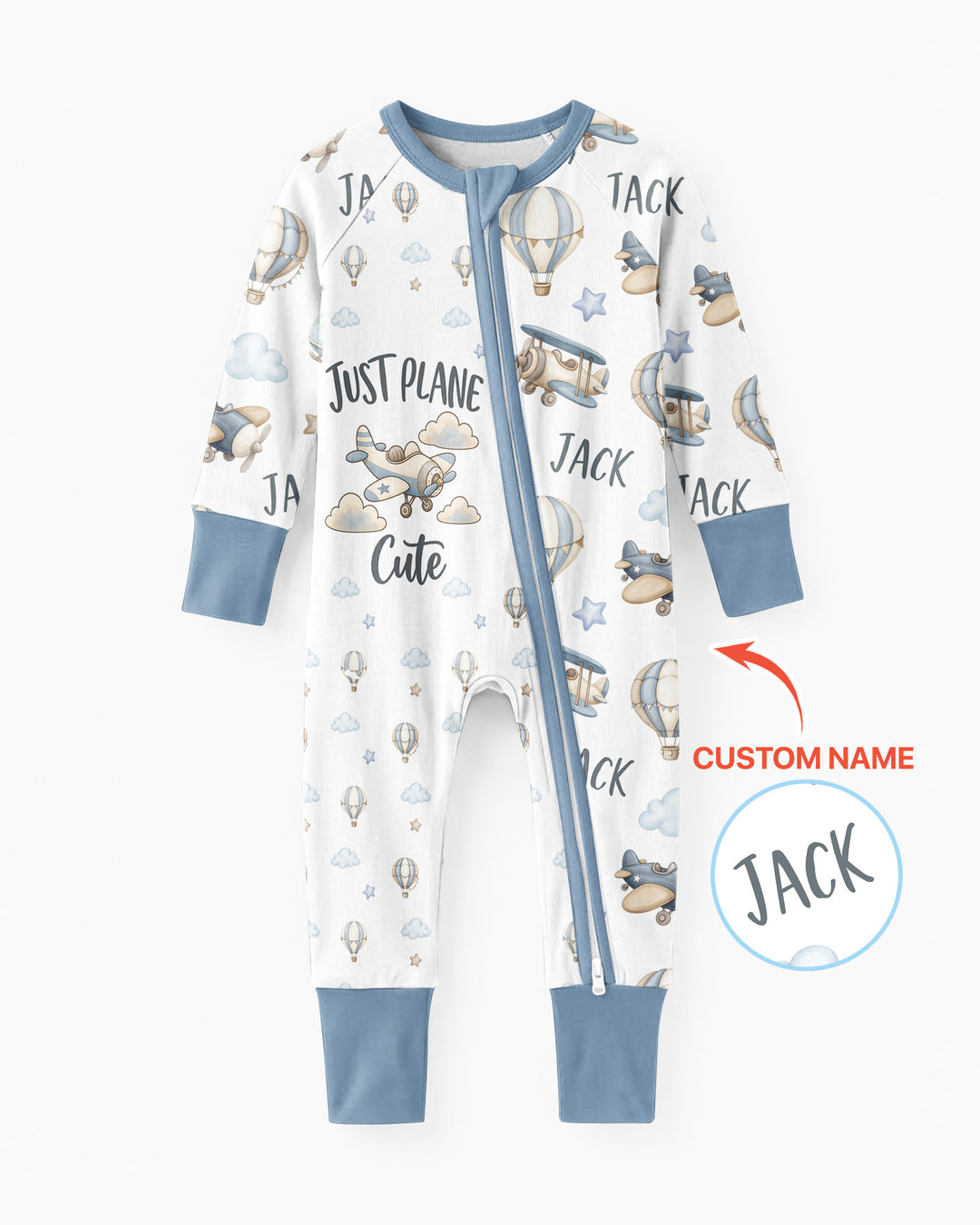 Custom Name Just Plane Cute Bamboo Convertible Zippy