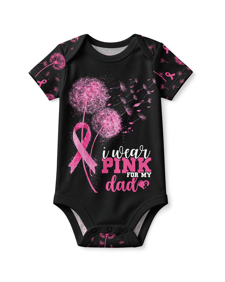Dandelion Pink For Dad Bamboo Bodysuit