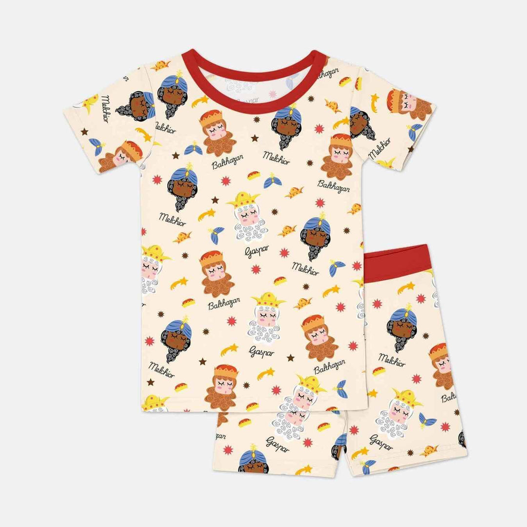 Tres Reyes Magos Bamboo Two Piece Short Sleeve Shorts Pajama Set