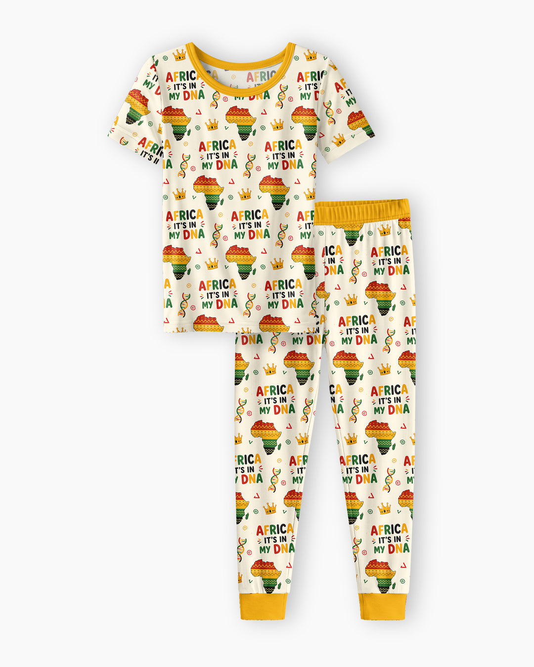 Africa It's In My DNA Bamboo Two Piece Short Sleeve Pajama Set