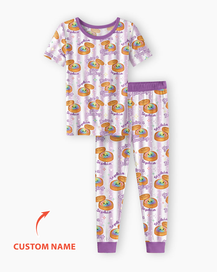 CUSTOM Template Bamboo Two Piece Short Sleeve Pyjamas Set