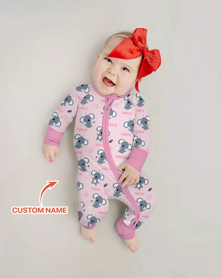 Custom Name Cosmic Koala Bamboo Convertible Zippy