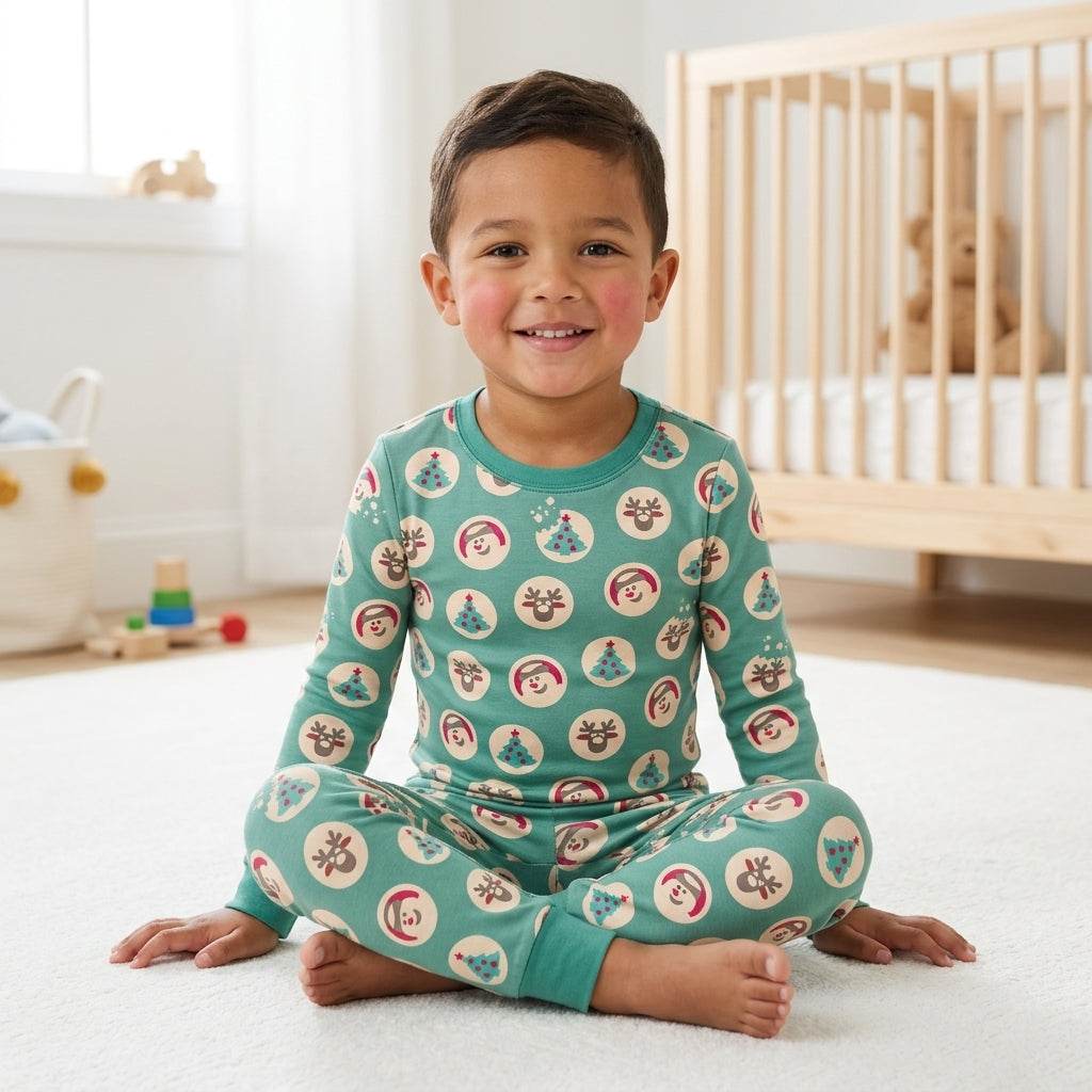 Template Bamboo Two Piece Long Sleeve Pyjamas Set