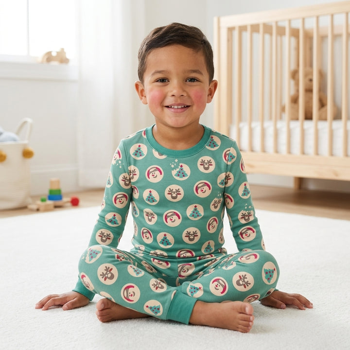 Template Bamboo Two Piece Long Sleeve Pyjamas Set