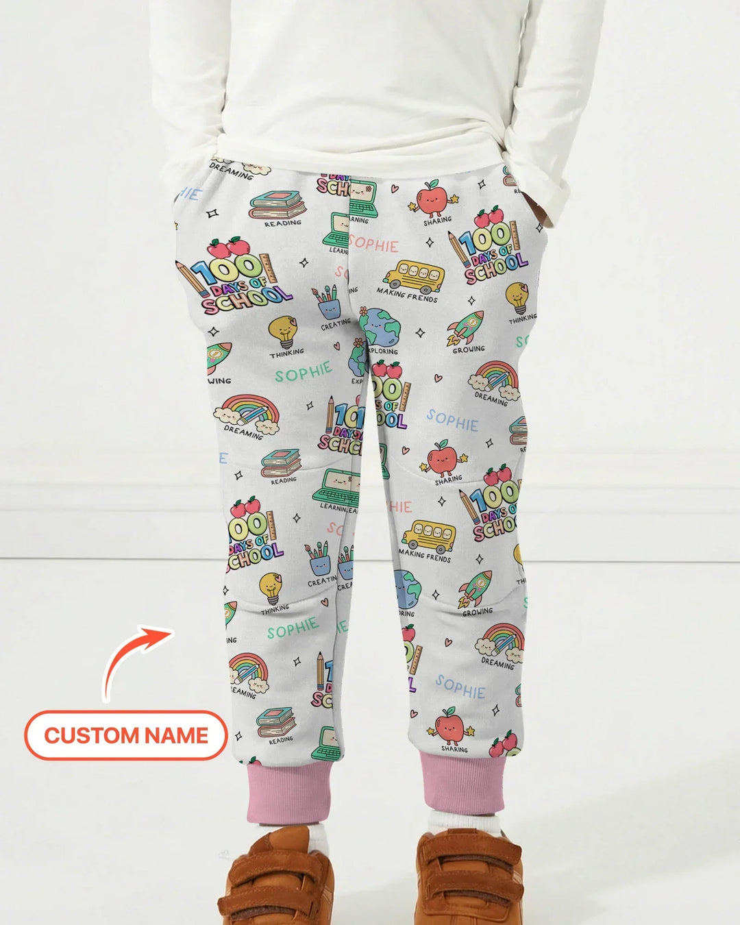 Custom Name Celebration Hundred Days Bamboo Jogger