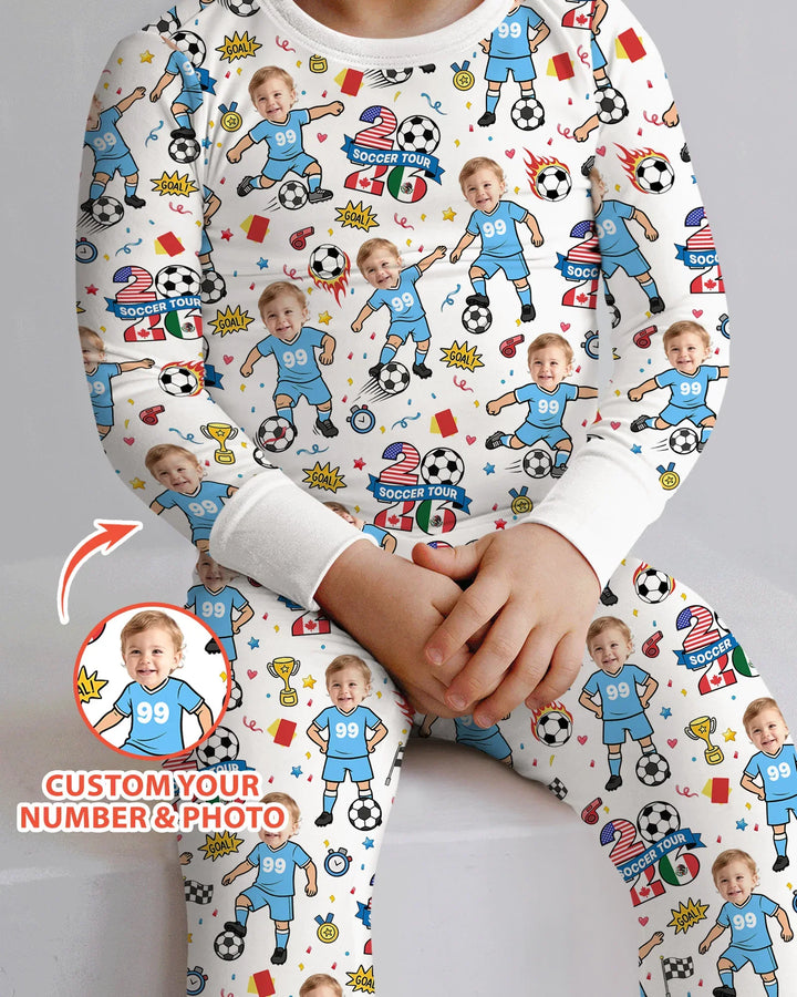 Soccer Tour 2026 Best Player Bamboo Two Piece Long Sleeve Pajama Set