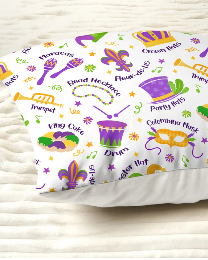 Mardi Gras Family Matching Bamboo Pillow Case