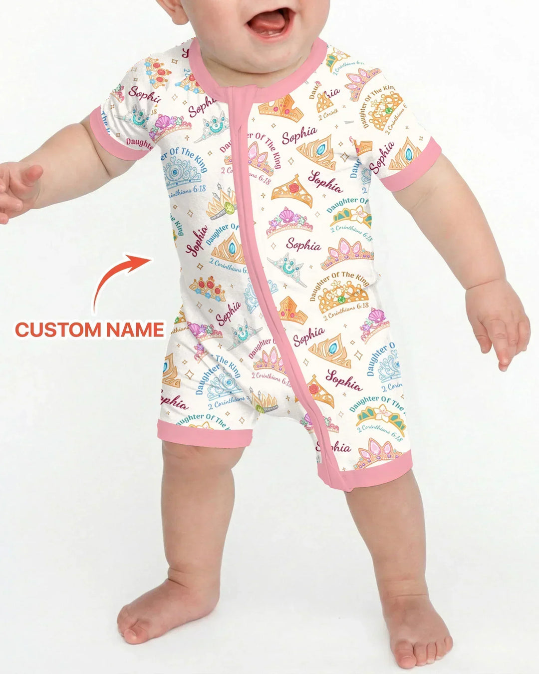 Daughter Of The King Custom Name Bamboo Shorty Zippy