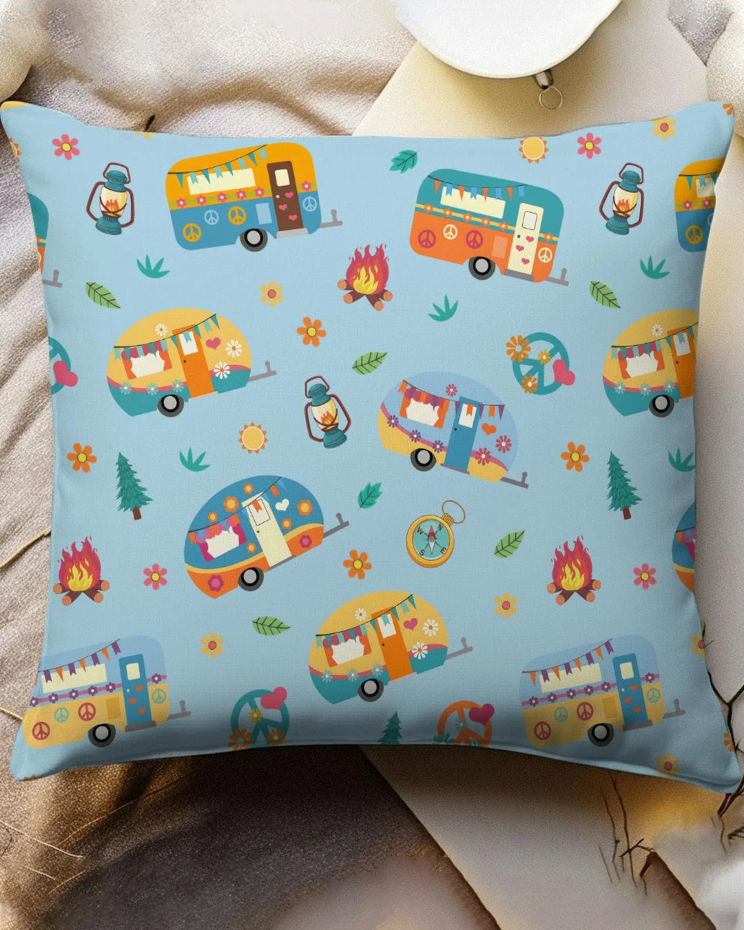 Happy Little Camper Bamboo Pillow Case