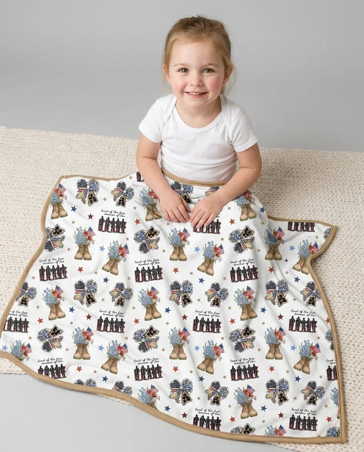 Honor the Brave Family Matching Bamboo Blanket