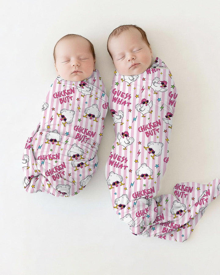 Guess What? Chicken Butt! swaddle blanket