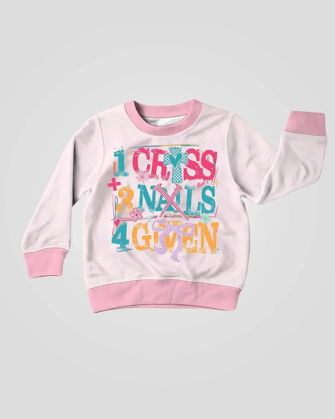 1 Cross 3 Nails 4 Given Bamboo Crewneck Sweatshirt