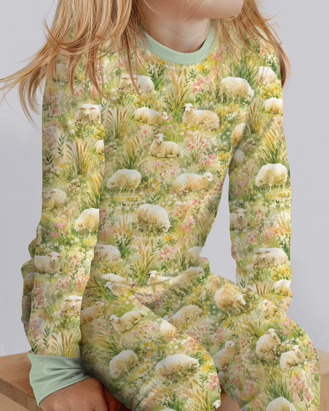 Template Bamboo Two Piece Long Sleeve Pyjamas Set