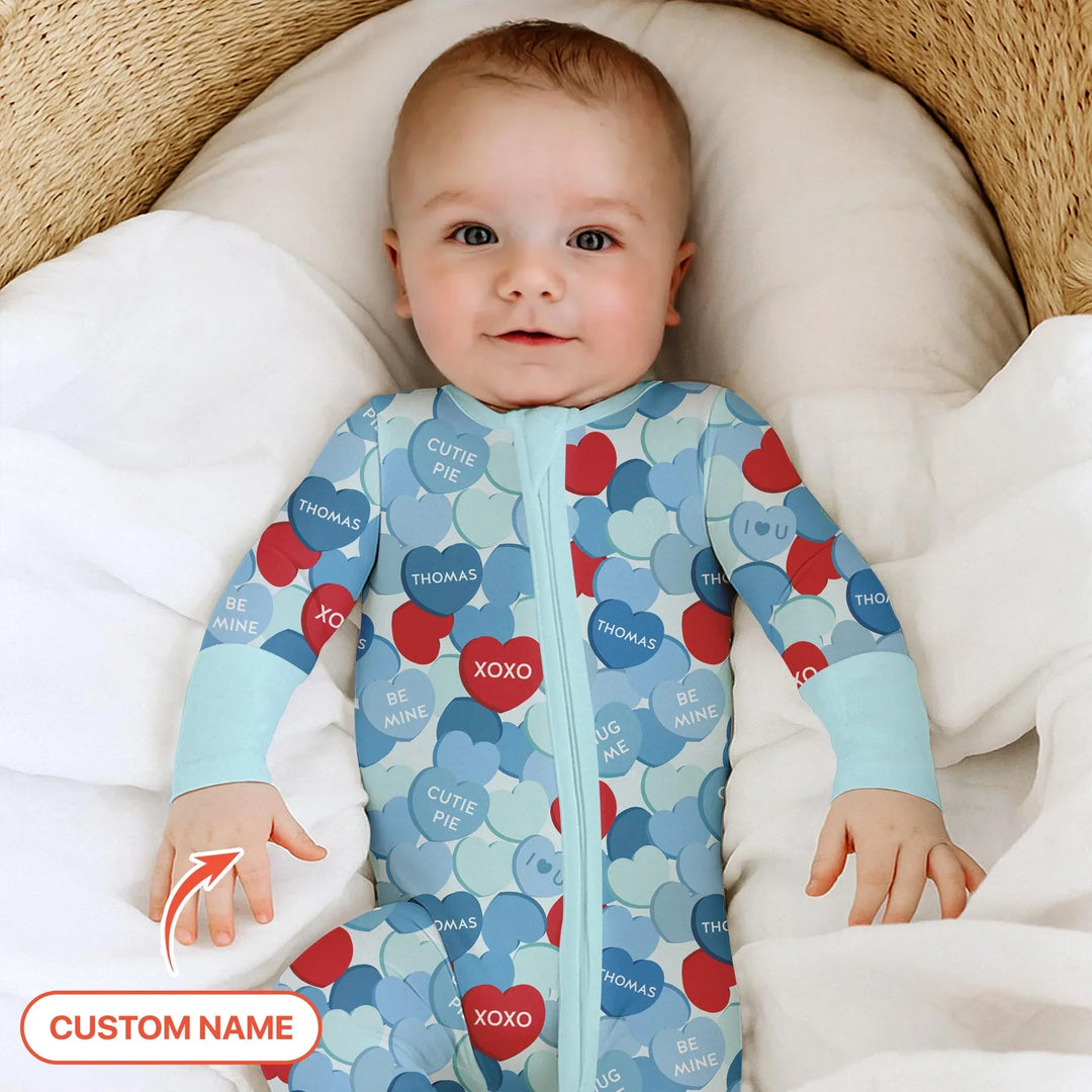 Valentine Candy Crush Family Matching Bamboo Convertible Zippy