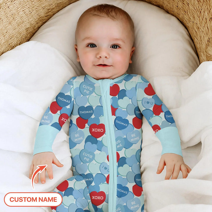 Valentine Candy Crush Family Matching Bamboo Convertible Zippy