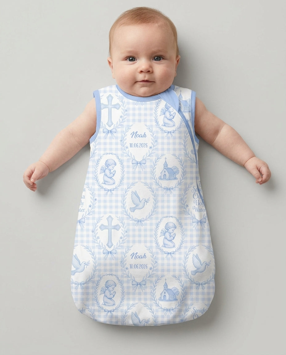Custom Name Baptism Straight Outta Holy Water Bamboo Sleep Bag