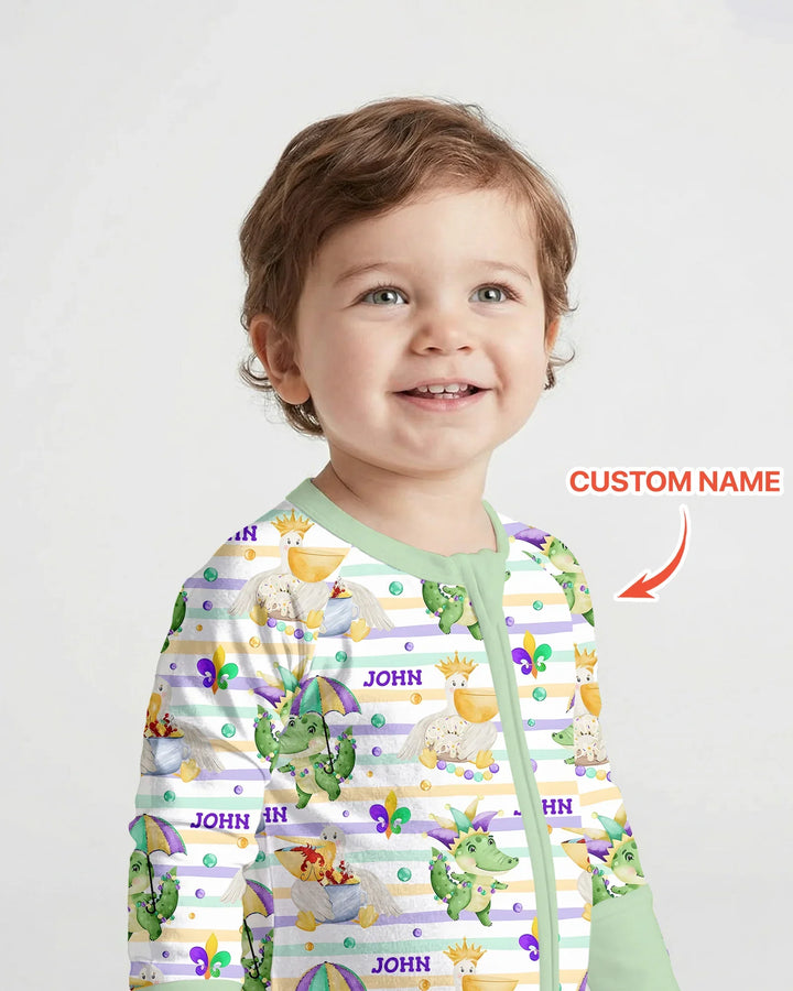 Happy Mardi Gras Adventure Family Matching Bamboo Convertible Zippy