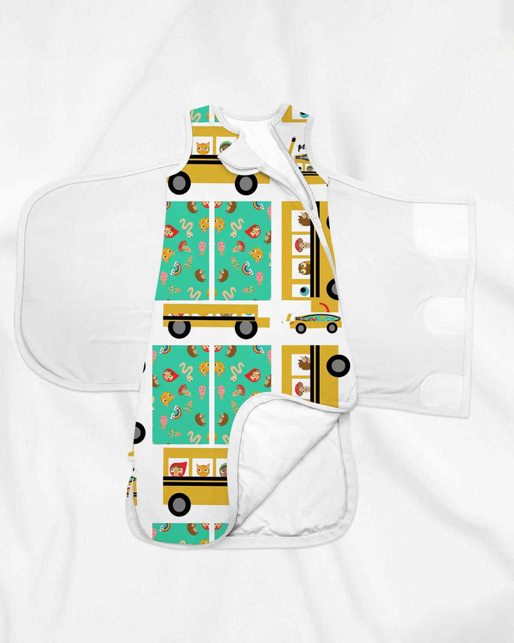 School Bus Adventures Bamboo Sleep Bag Swaddler