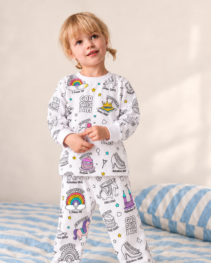 All Colorable Bamboo Two Piece Long Sleeve Pyjamas Set