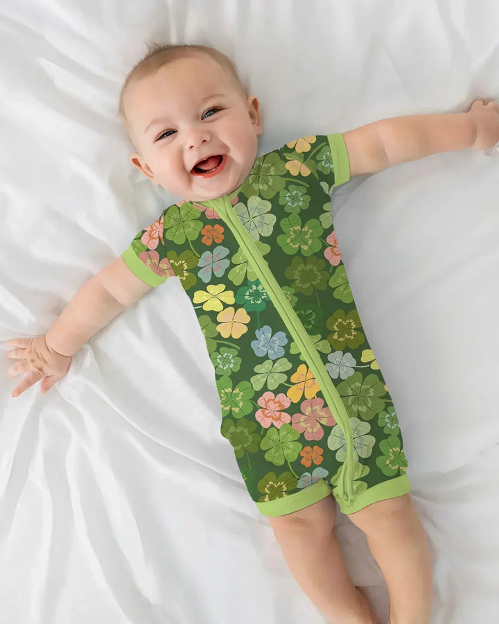 Lucky 4 Leaf Clover Bamboo Shorty Zippy