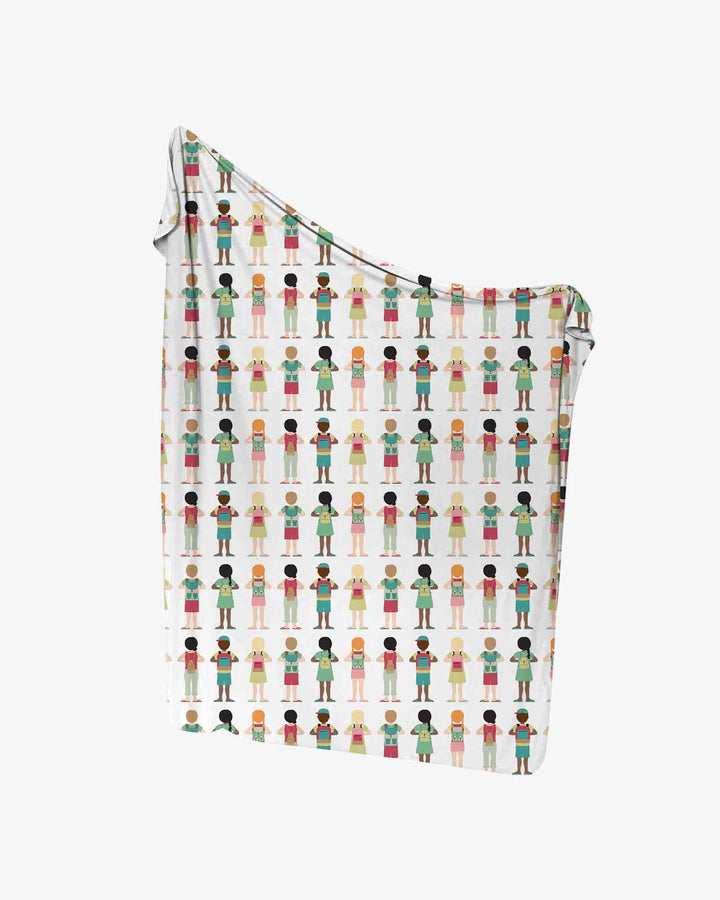 Little Friends Everywhere swaddle blanket