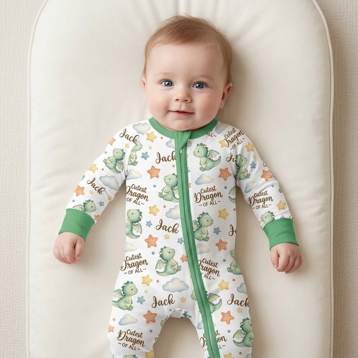Custom Name Cutest Dragon Of All Bamboo Convertible Zippy
