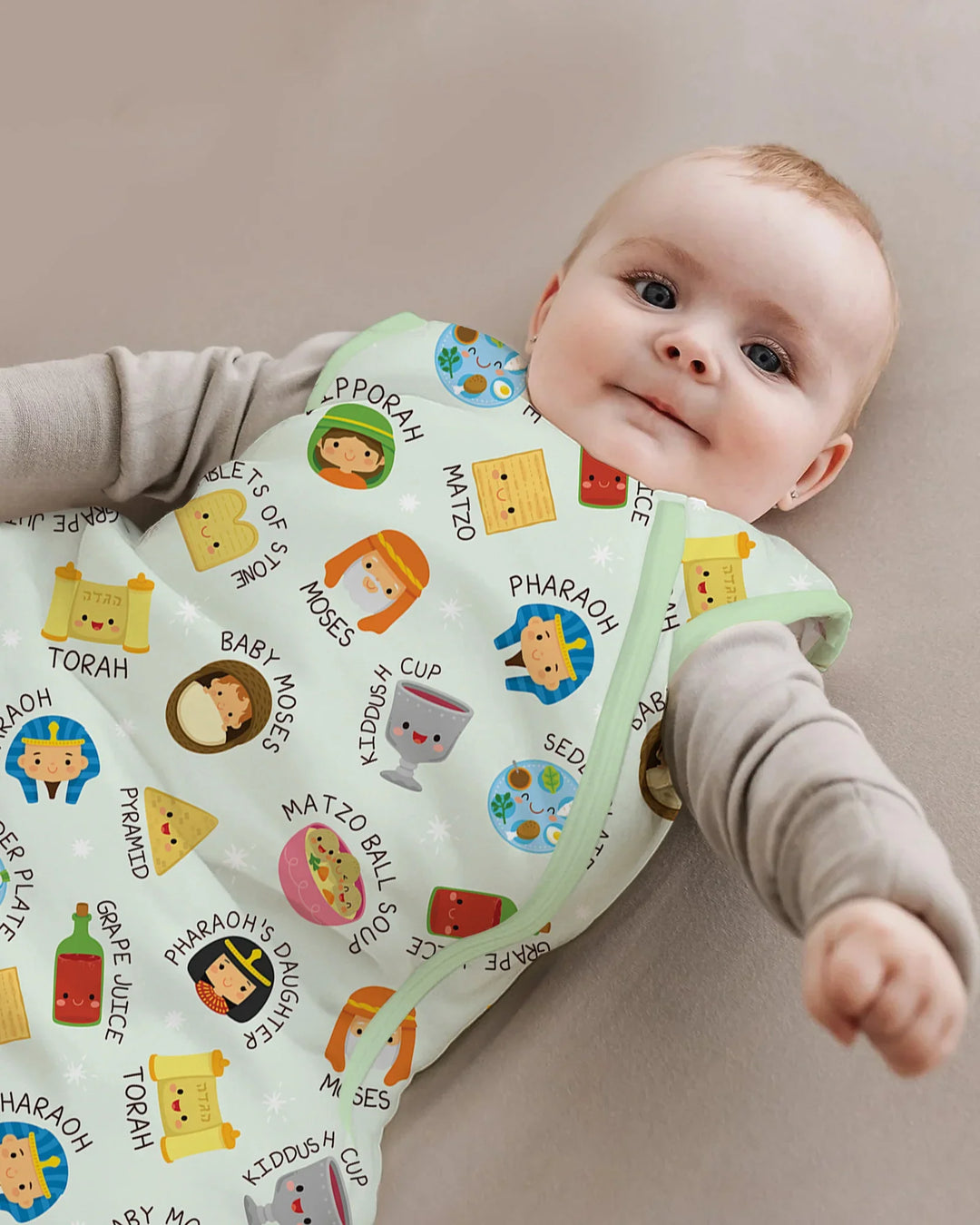 Cute Passover Characters Bamboo Sleep Bag