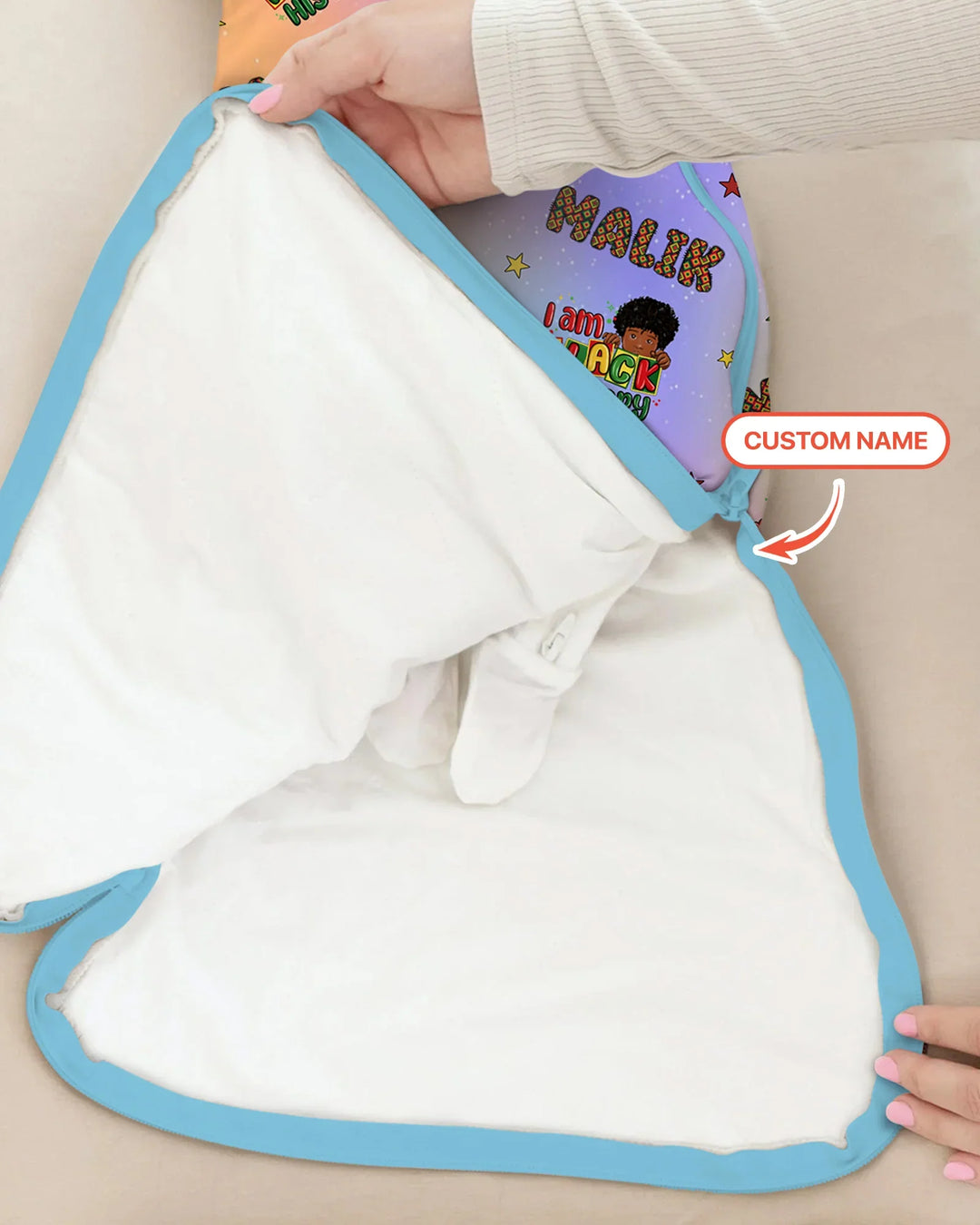 Custom Name I Am Black History Custom Bamboo Sleep Bag