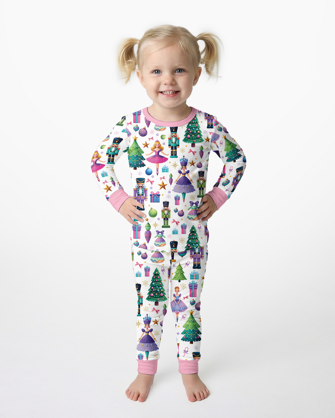 Nutcracker Wonderland Bamboo Two Piece Long Sleeve Pajama Set