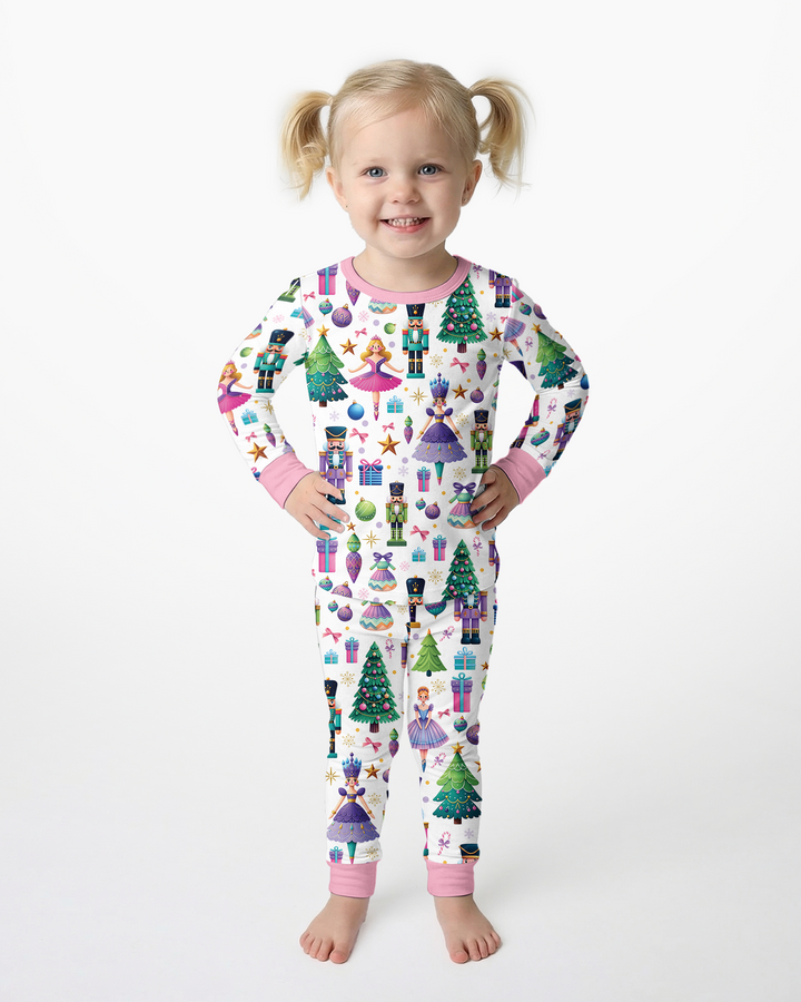 Nutcracker Wonderland Bamboo Two Piece Long Sleeve Pajama Set
