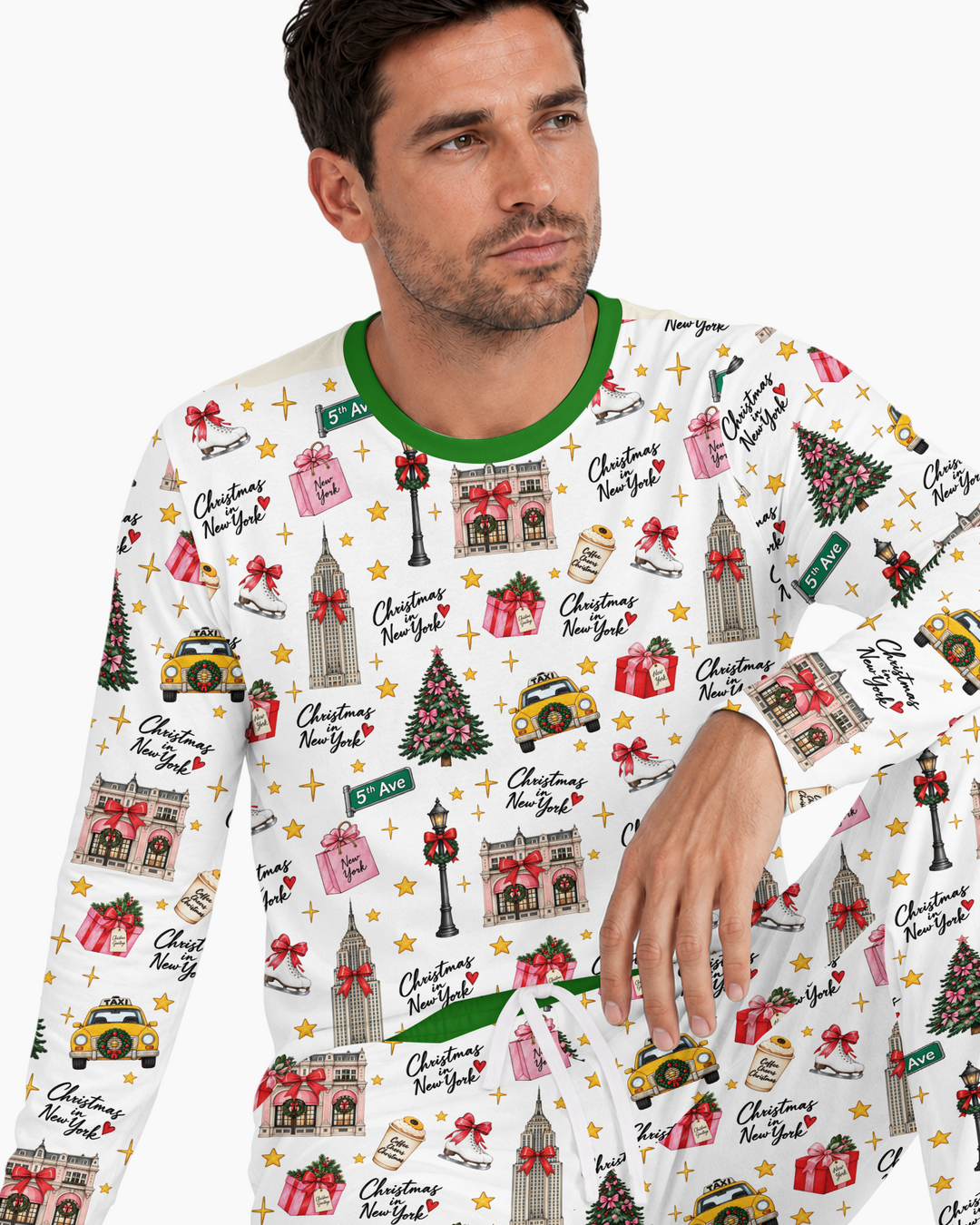Christmas In NYC Bamboo Men's Pajama Set