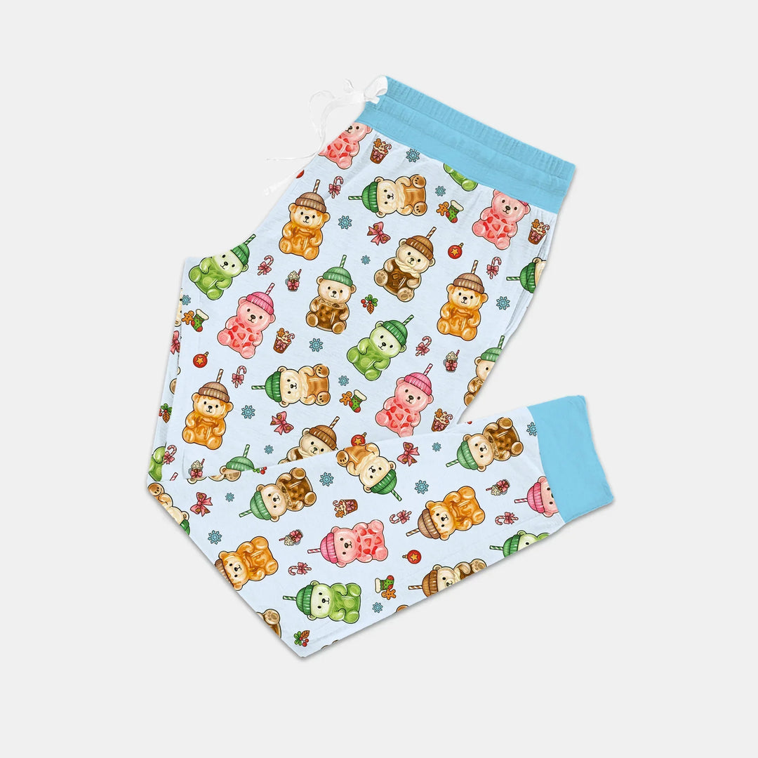 Holiday Bear Cup Custom Bamboo Women Pajama Set