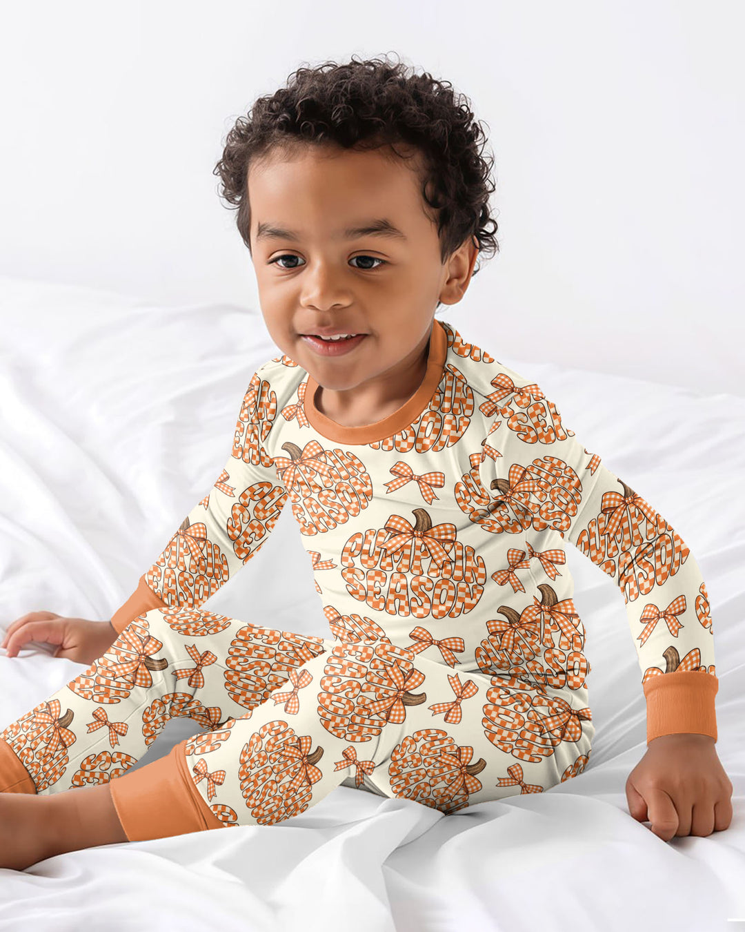 Pumpkin Season Bamboo Two Piece Long Sleeve Pajama Set