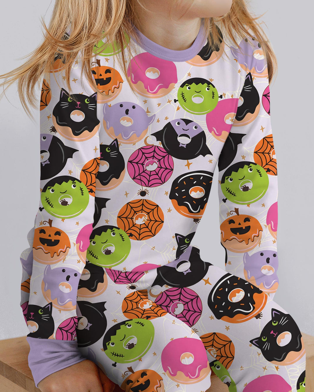 Halloween Donut Bamboo Two Piece Long Sleeve Pajama Set