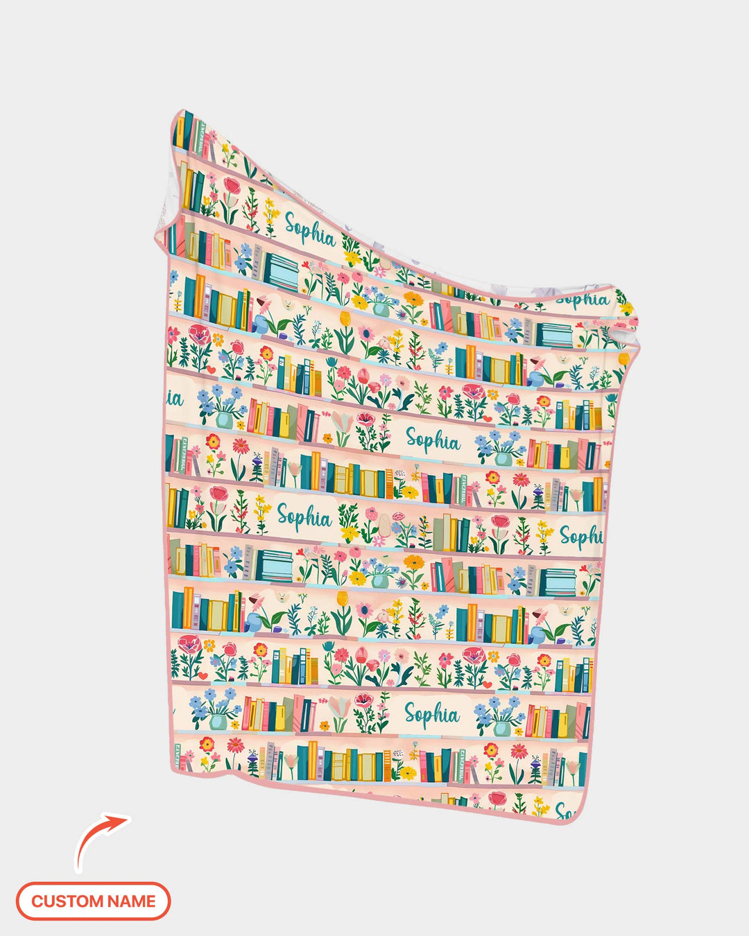 Personalized Book Lover Bamboo Blanket