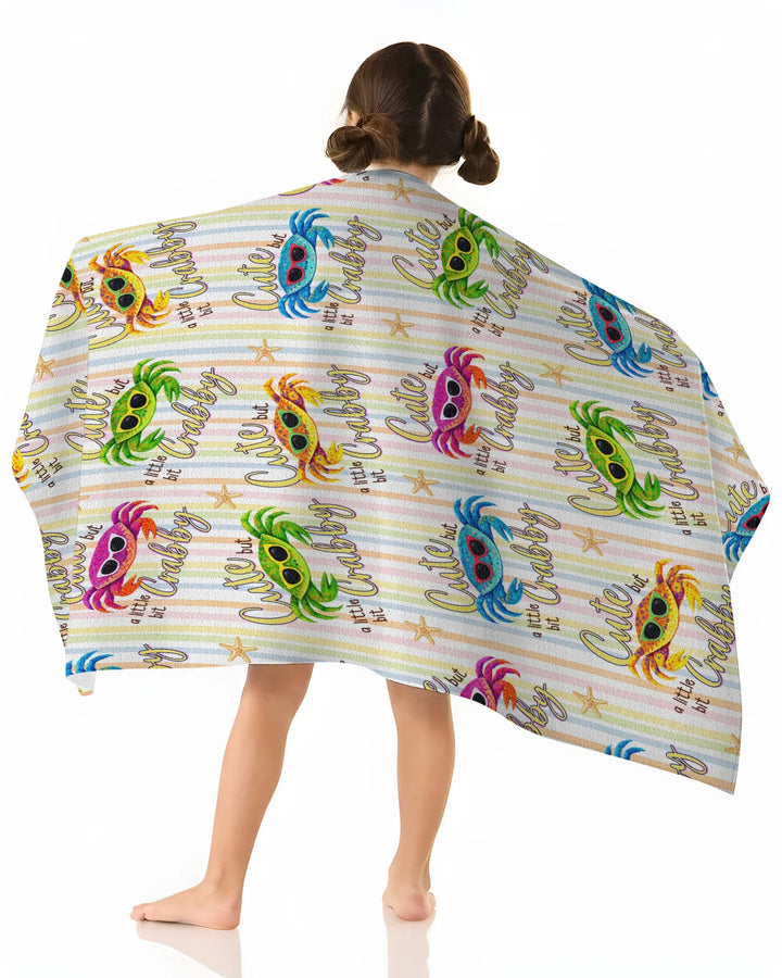 Cute But A Little Bit Crabby Bamboo Beach Towel