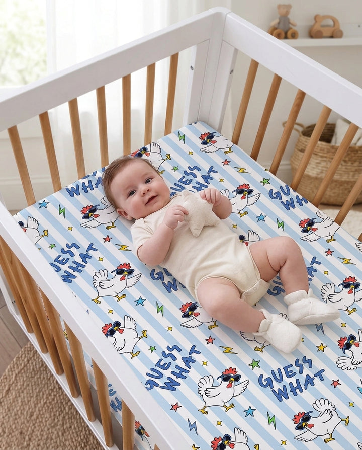 Guess What Chicken Butt! Bamboo Fitted Crib Sheet