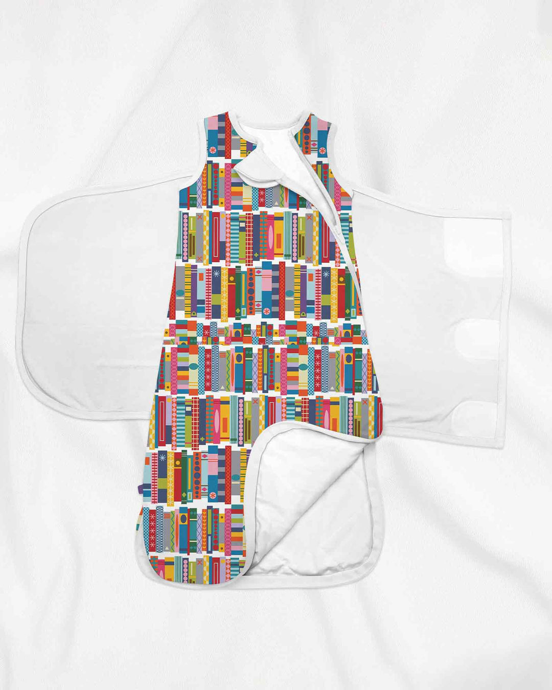 Rainbow Bookshelf Bamboo Sleep Bag Swaddler