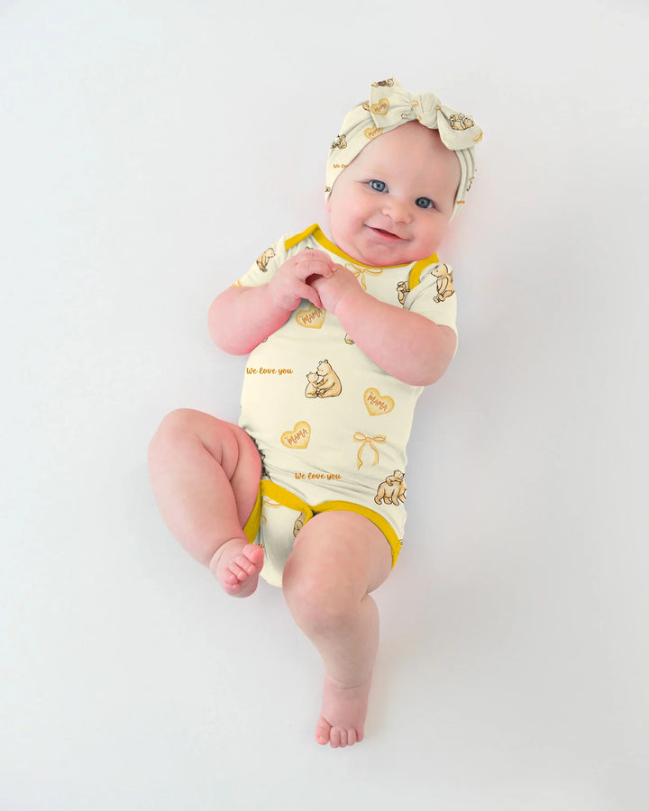 Sweat Yellow Mama Bear Bodysuit