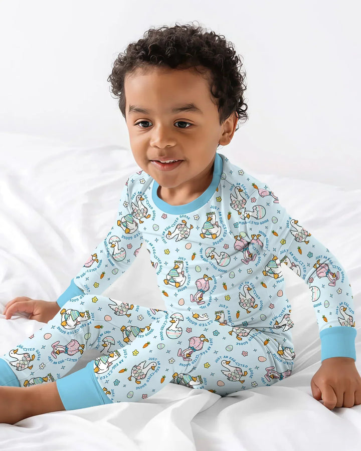 Easter Silly Goose Bamboo Two Piece Long Sleeve Pajama Set
