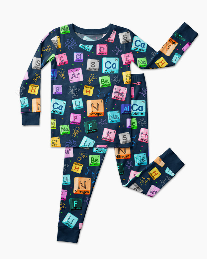 Science Elements Bamboo Two Piece Long Sleeve Pajama Set