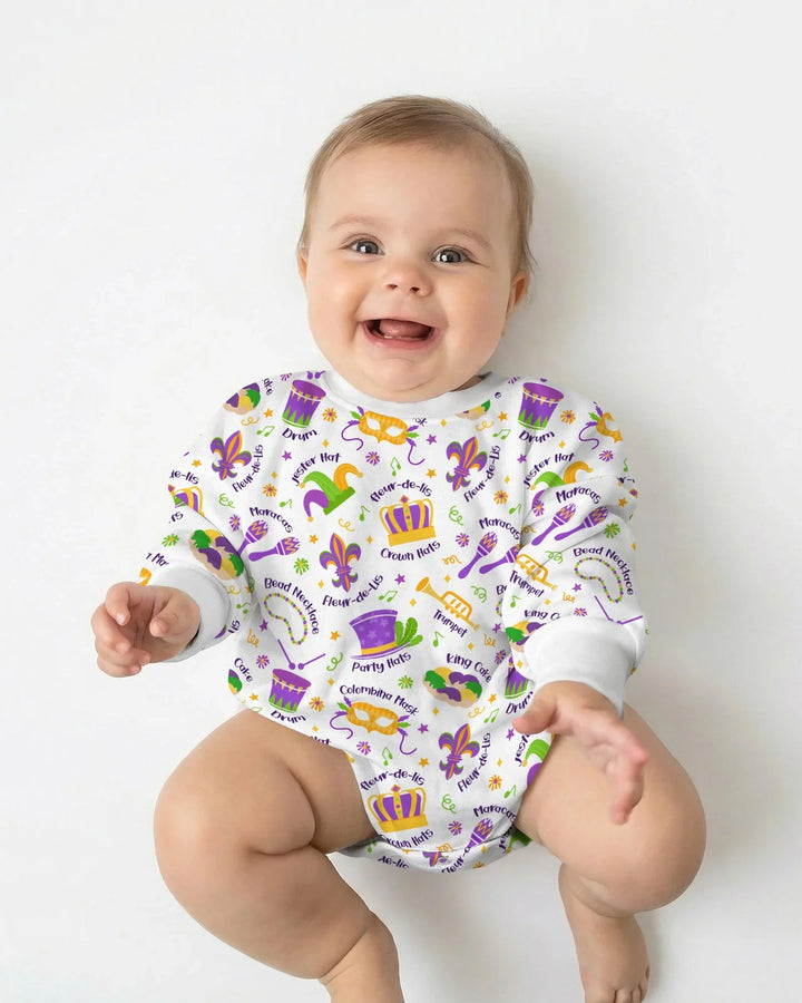 Mardi Gras Family Matching Bamboo Bubble Romper