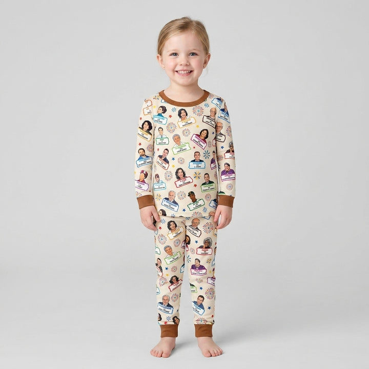Template Bamboo Two Piece Long Sleeve Pyjamas Set