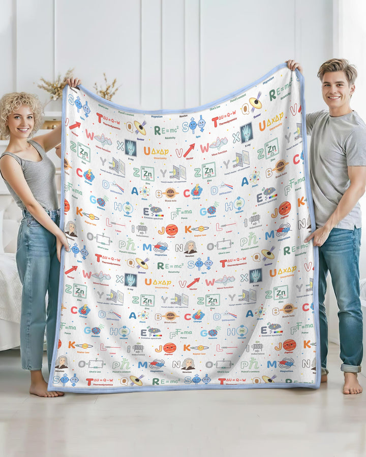 The Physics Alphabet Bamboo Blanket