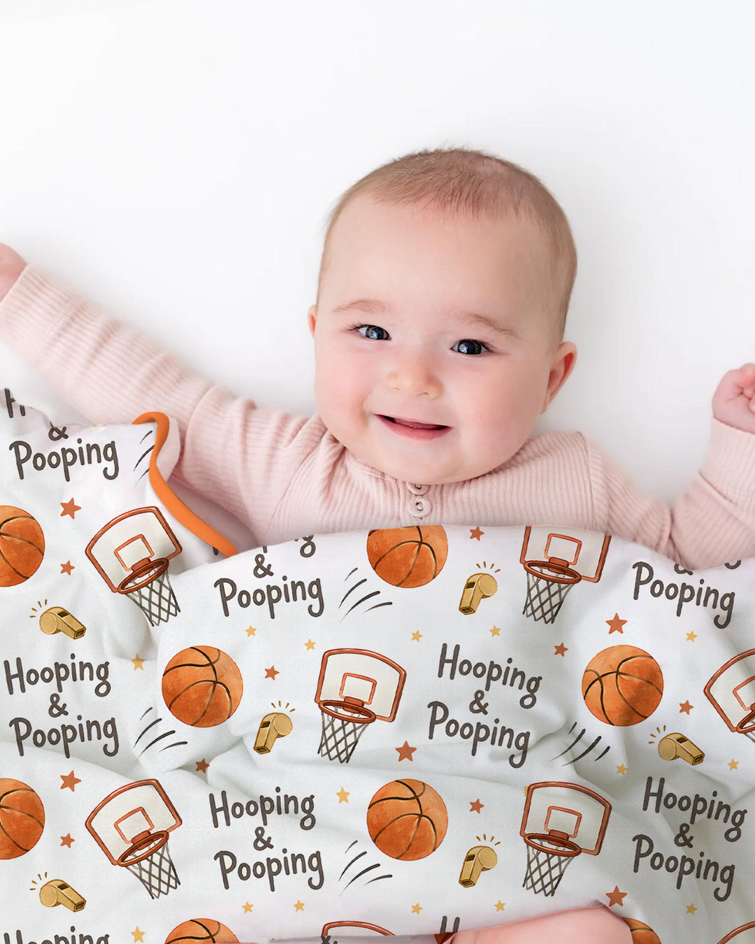 Funny Basketball Hooping & Pooping Bamboo Blanket