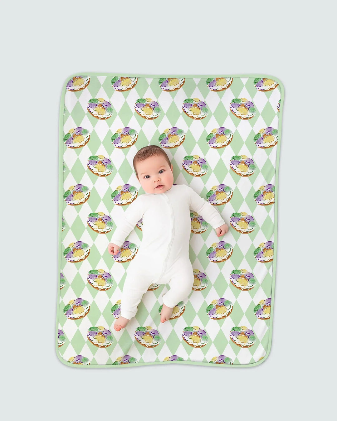 Mardi Gras Donut Bamboo Blanket