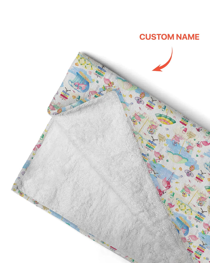Flamingo Beach Family Matching Bamboo Beach Towel