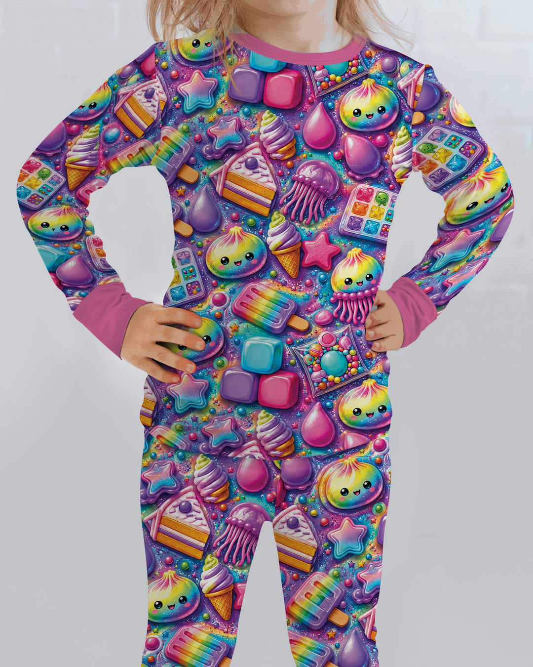 Squishy Party Bamboo Two Piece Long Sleeve Pajama Set